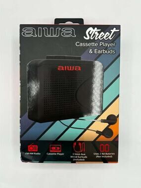 Aiwa Street Portable Cassette Player AM/FM Radio w Earbuds New AI7007